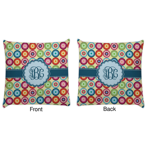 Retro Circles Decorative Pillow Case - Approval