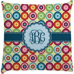 Retro Circles Decorative Pillow Case (Personalized)