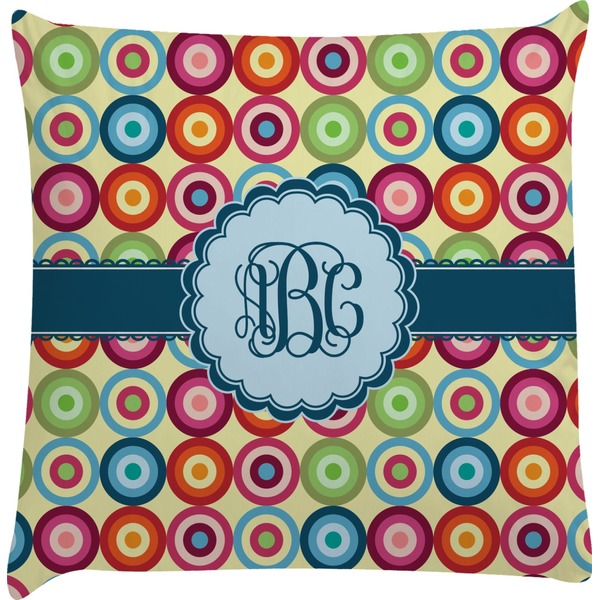 Custom Retro Circles Decorative Pillow Case (Personalized)