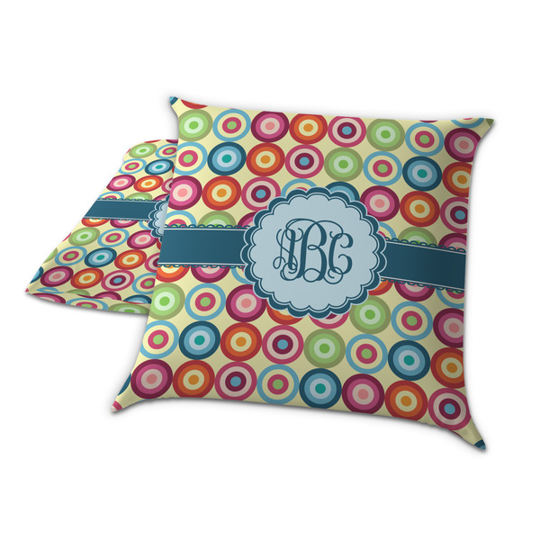 Retro Circles Decorative Pillow Case - TWO