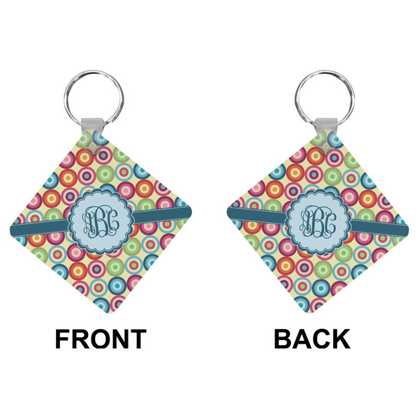 Retro Circles Diamond Keychain (Front + Back)
