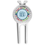 Retro Circles Golf Divot Tool & Ball Marker (Personalized)