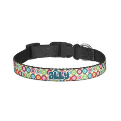 Retro Circles Dog Collar - Large (Personalized)