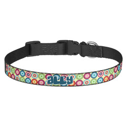Retro Circles Dog Collar - Medium (Personalized)
