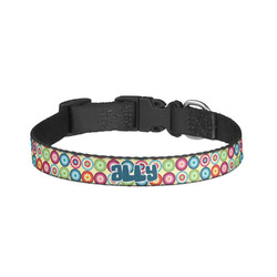 Retro Circles Dog Collar - Small (Personalized)
