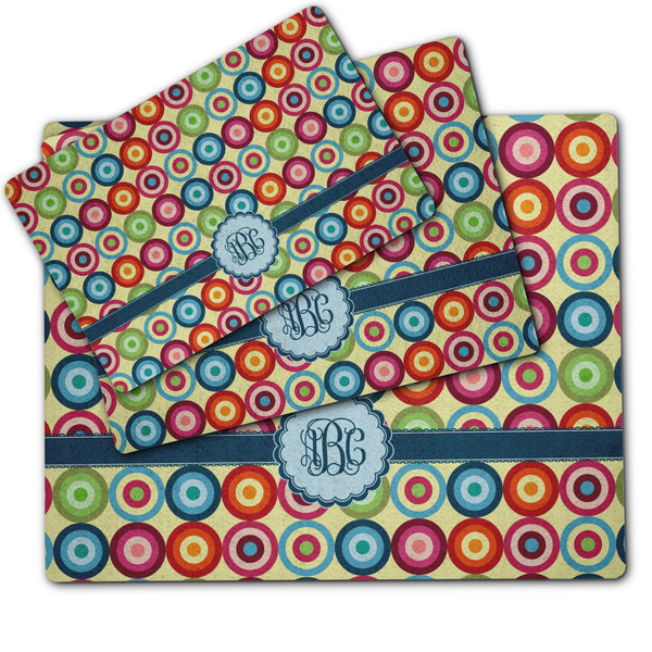 Retro Circles Dog Food Mat - MAIN (sm, med, lrg)