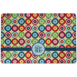 Retro Circles Dog Food Mat w/ Monogram