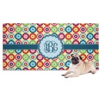 Retro Circles Dog Towel (Personalized)