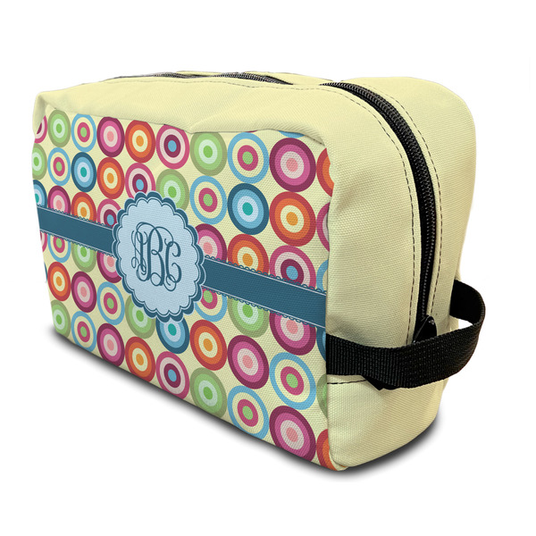 Custom Retro Circles Toiletry Bag / Dopp Kit (Personalized)