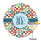 Retro Circles Drink Topper - Large - Single with Drink