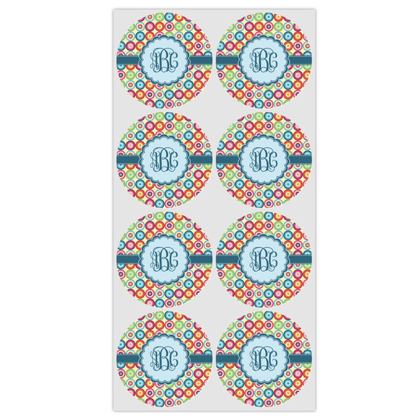 Retro Circles Drink Topper - Medium - Set of 12