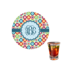 Retro Circles Printed Drink Topper - 1.5" (Personalized)