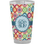 Retro Circles Pint Glass - Full Color (Personalized)