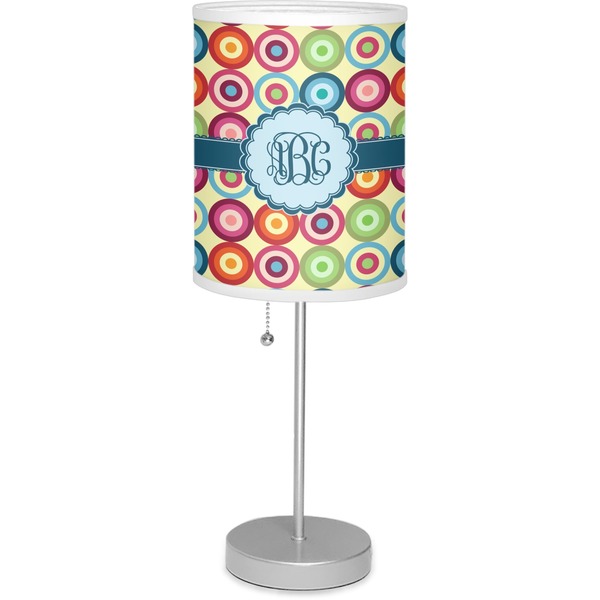 Custom Retro Circles Lamp with Drum Shade (Personalized)