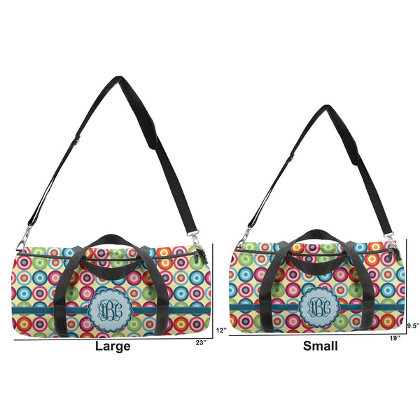 Retro Circles Duffle Bag Small and Large
