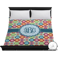 Retro Circles Duvet Cover - King (Personalized)