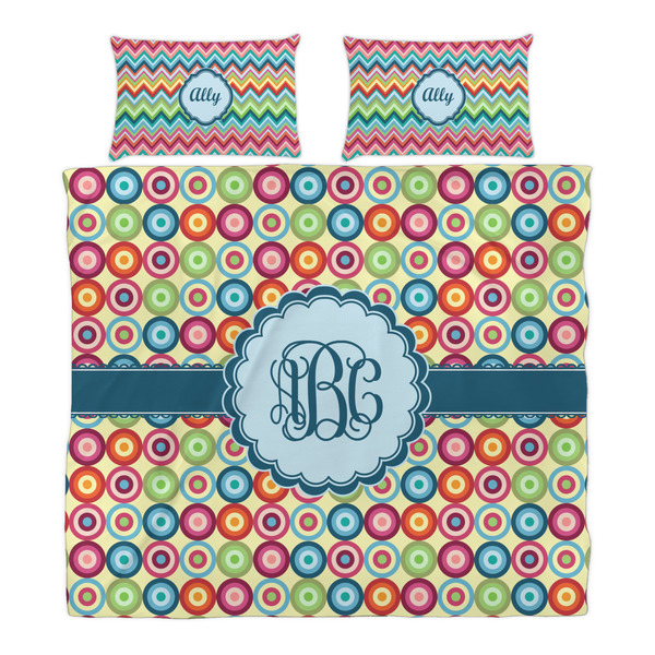 Retro Circles Duvet Cover Set - King - Alt Approval