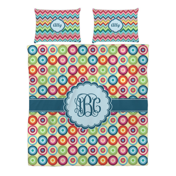 Retro Circles Duvet cover Set - Queen - Alt Approval