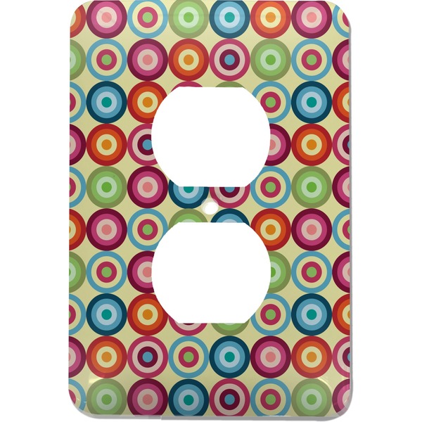 Custom Retro Circles Electric Outlet Plate