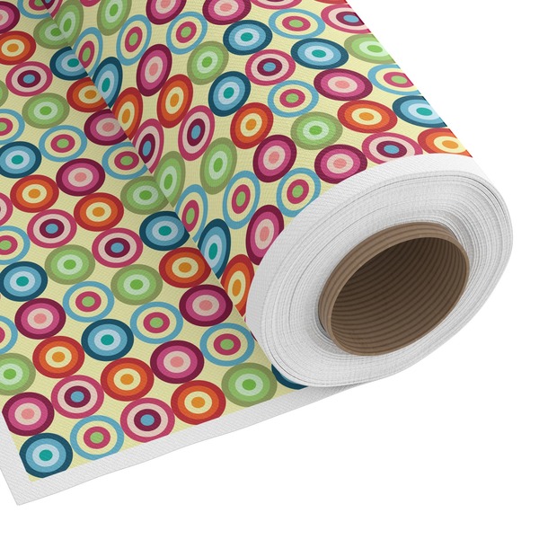Custom Retro Circles Fabric by the Yard - Spun Polyester Poplin