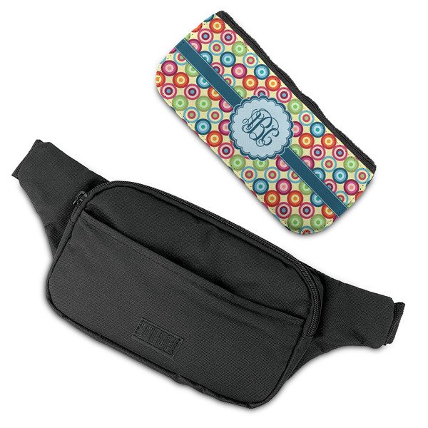 Retro Circles Fanny Packs - FLAT (flap off)