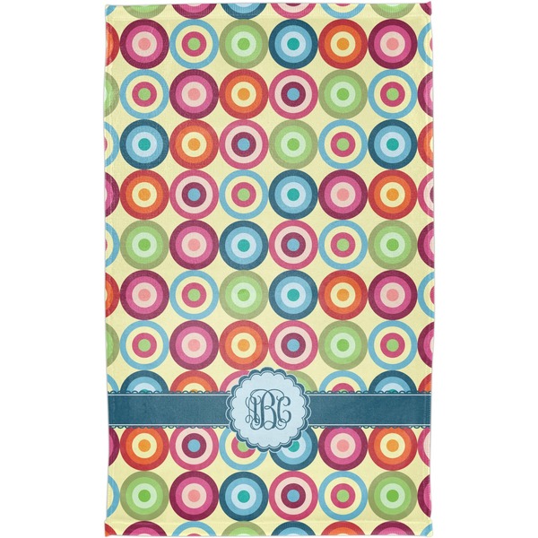 Retro Circles Finger Tip Towel - Full View