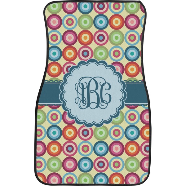 Retro Circles Front Seat Car Mat