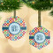 Retro Circles Frosted Glass Ornament - MAIN PARENT