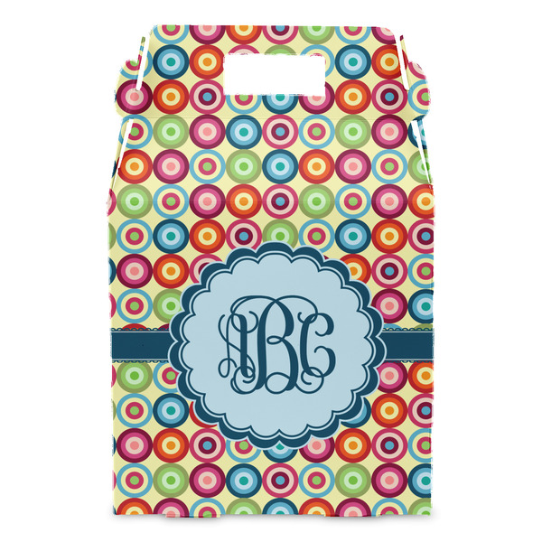 Retro Circles Gable Favor Box - Front