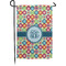 Retro Circles Small Garden Flag - Single Sided w/ Monograms