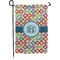 Retro Circles Small Garden Flag - Double Sided w/ Monograms