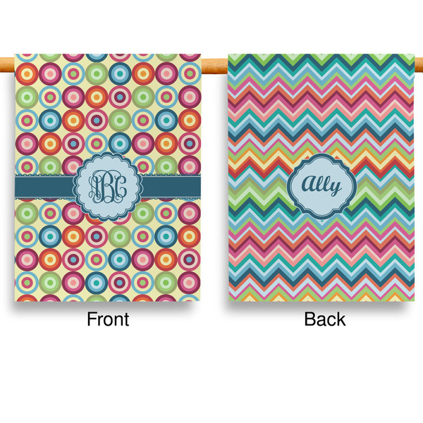 Retro Circles Garden Flags - Large - Double Sided - APPROVAL
