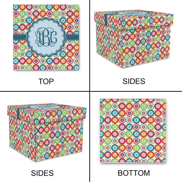 Retro Circles Gift Boxes with Lid - Canvas Wrapped - Medium - Approval