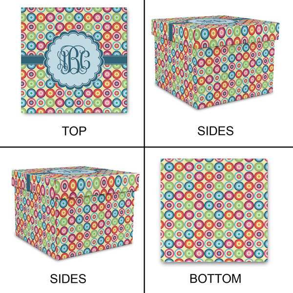 Retro Circles Gift Boxes with Lid - Canvas Wrapped - X-Large - Approval