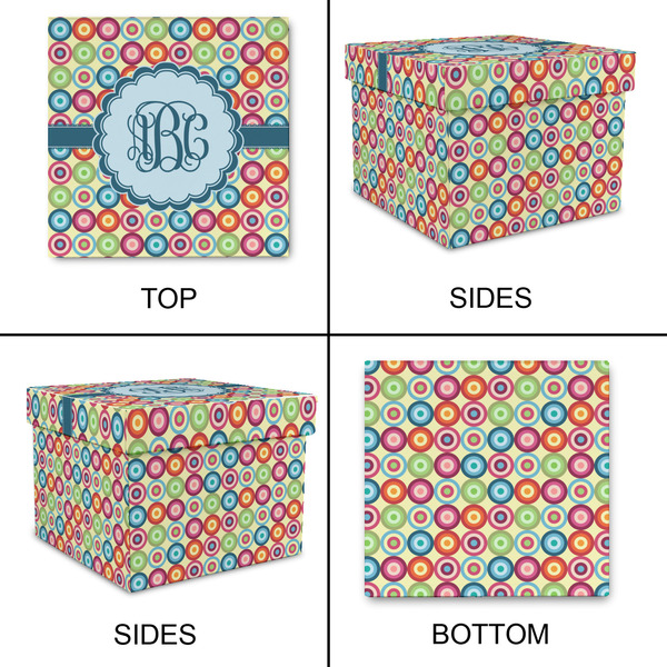 Retro Circles Gift Boxes with Lid - Canvas Wrapped - XX-Large - Approval
