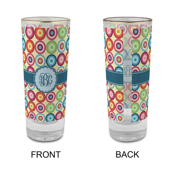 Retro Circles Glass Shot Glass - 2 oz - Single - APPROVAL