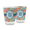 Retro Circles Glass Shot Glass - 1.5 oz (Personalized)