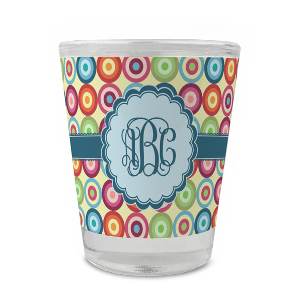Retro Circles Glass Shot Glass - Standard - FRONT