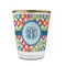 Retro Circles Glass Shot Glass - 1.5 oz - with Gold Rim - Single (Personalized)