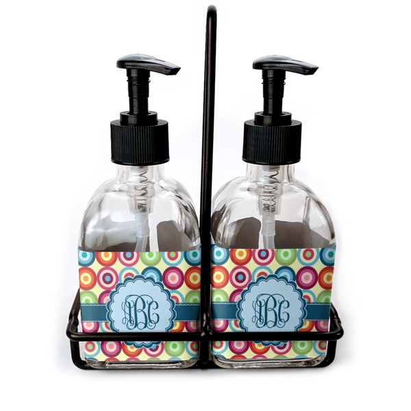 Custom Retro Circles Glass Soap & Lotion Bottles (Personalized)