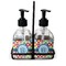 Retro Circles Glass Soap & Lotion Bottles (Personalized)