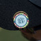 Retro Circles Golf Ball Marker Hat Clip - Gold - On Hat