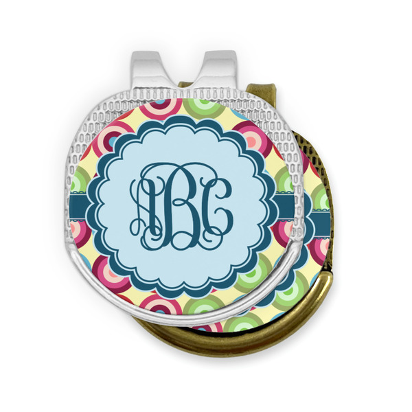 Retro Circles Golf Ball Marker Hat Clip - PARENT/MAIN