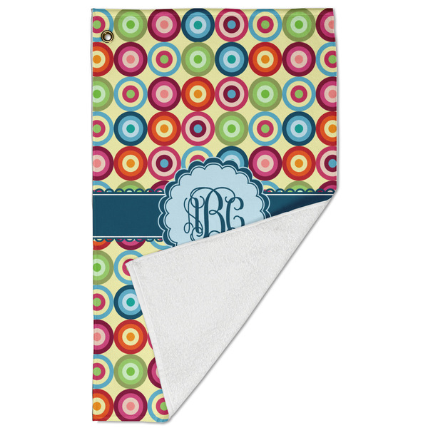 Retro Circles Golf Towel - Folded (Large)