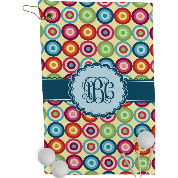 Retro Circles Golf Towel (Personalized)