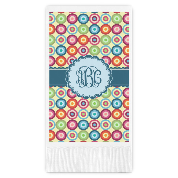 Custom Retro Circles Guest Paper Towels - Full Color (Personalized)