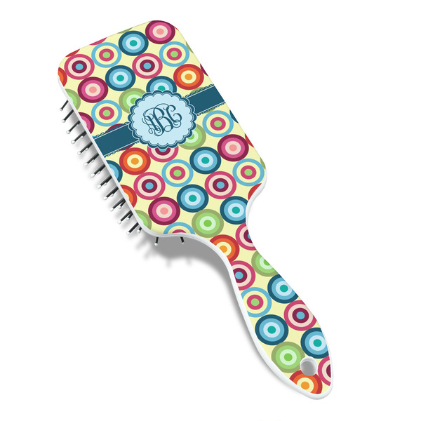 Retro Circles Hair Brush - Angle View