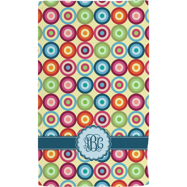 Retro Circles Hand Towel (Personalized) Full