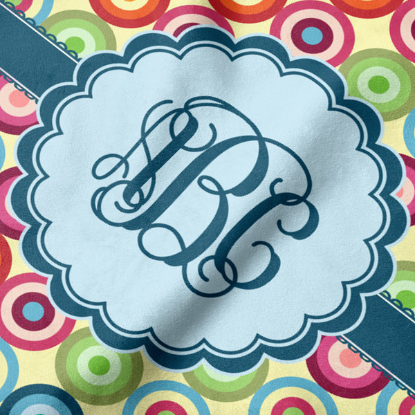 Retro Circles Hooded Baby Towel- Detail Close Up