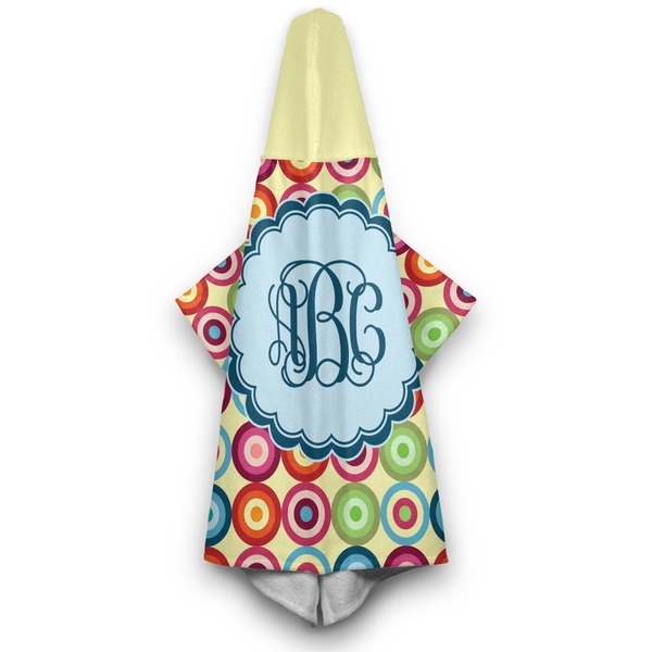 Retro Circles Hooded Towel - Hanging